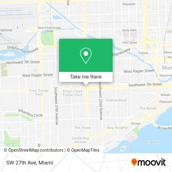 SW 27th Ave map