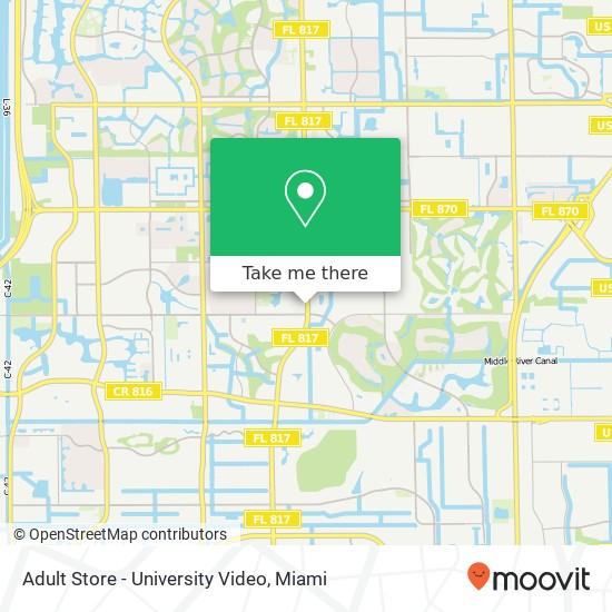 Mapa de Adult Store - University Video