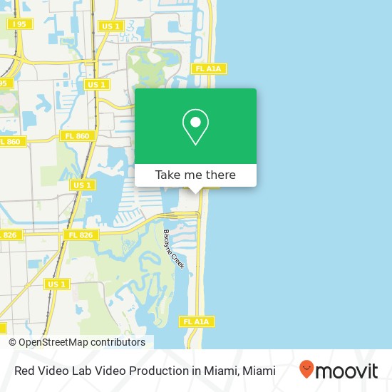 Red Video Lab Video Production in Miami map