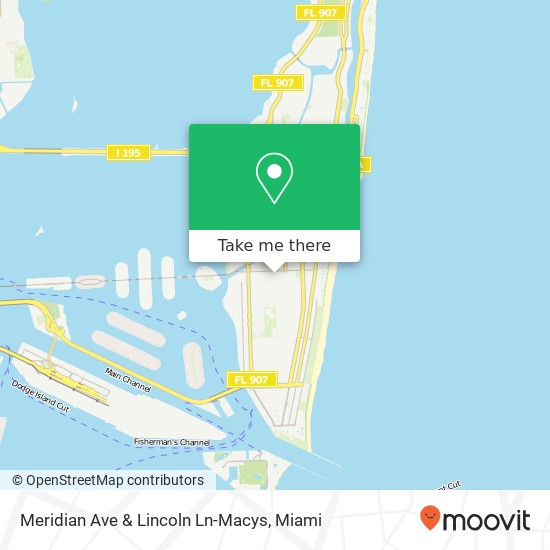 Mapa de Meridian Ave & Lincoln Ln-Macys