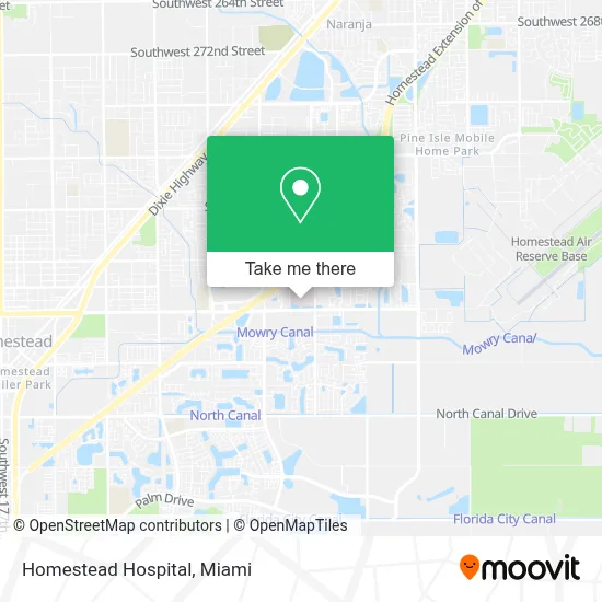 Homestead Hospital map
