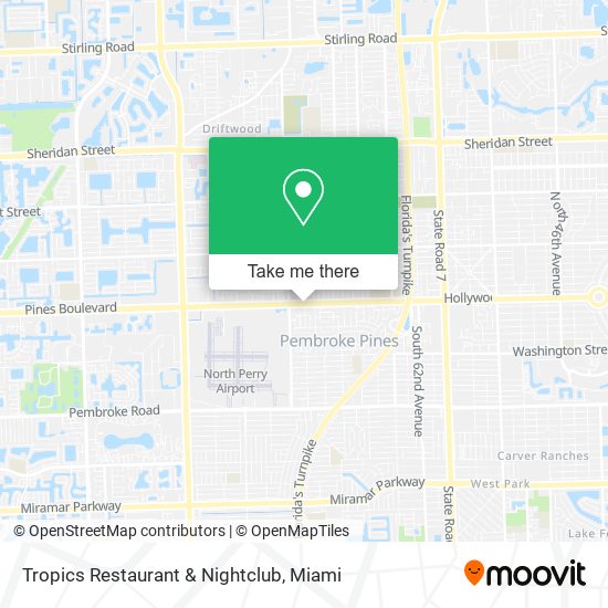 Tropics Restaurant & Nightclub map