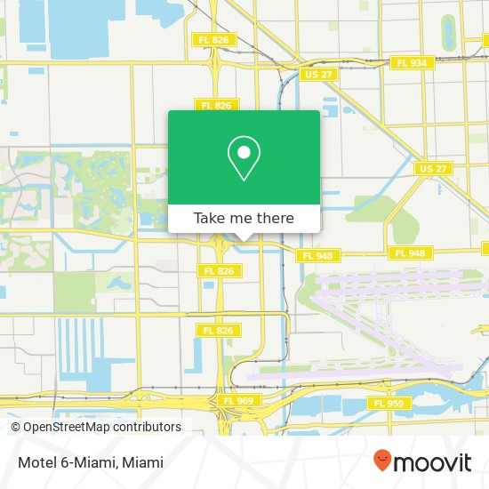 Mapa de Motel 6-Miami