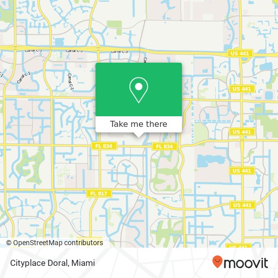 Cityplace Doral map