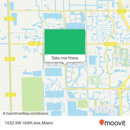 1652 SW 184th Ave map