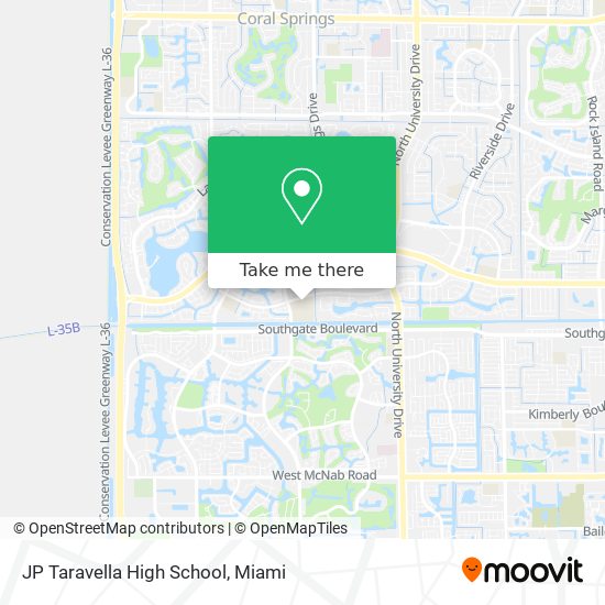 Mapa de JP Taravella High School
