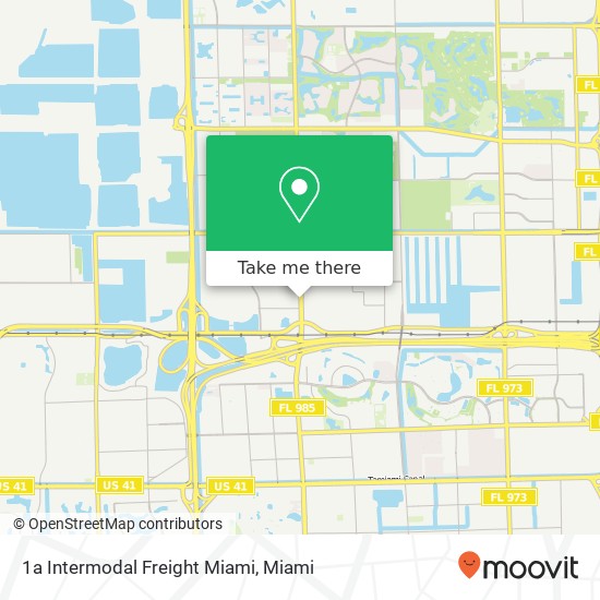 Mapa de 1a Intermodal Freight Miami