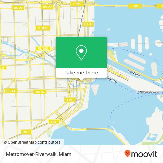 Mapa de Metromover-Riverwalk