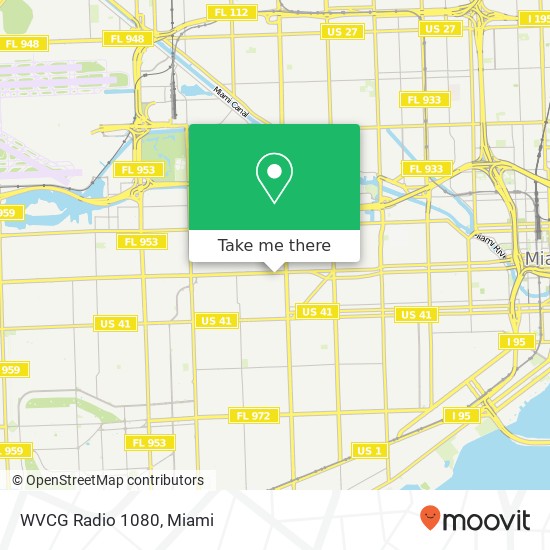 Mapa de WVCG Radio 1080