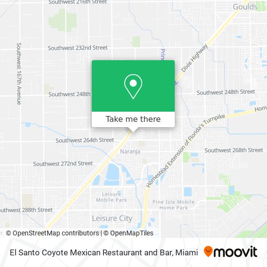 El Santo Coyote Mexican Restaurant and Bar map