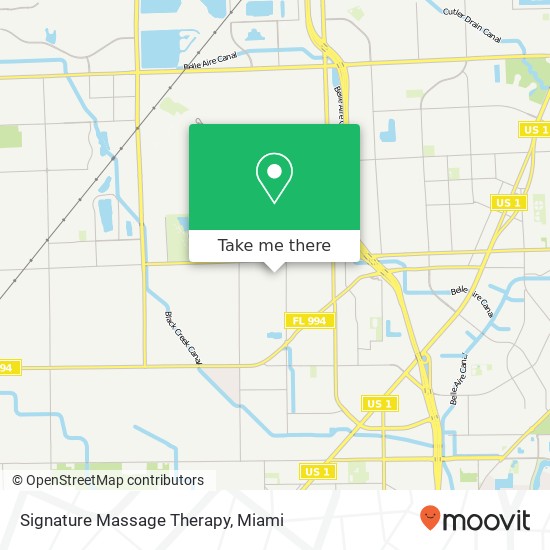 Signature Massage Therapy map