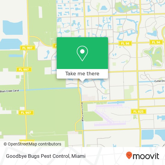 Mapa de Goodbye Bugs Pest Control