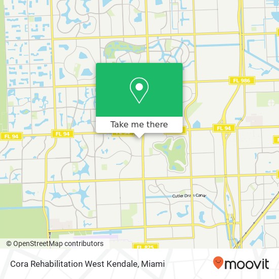 Cora Rehabilitation West Kendale map