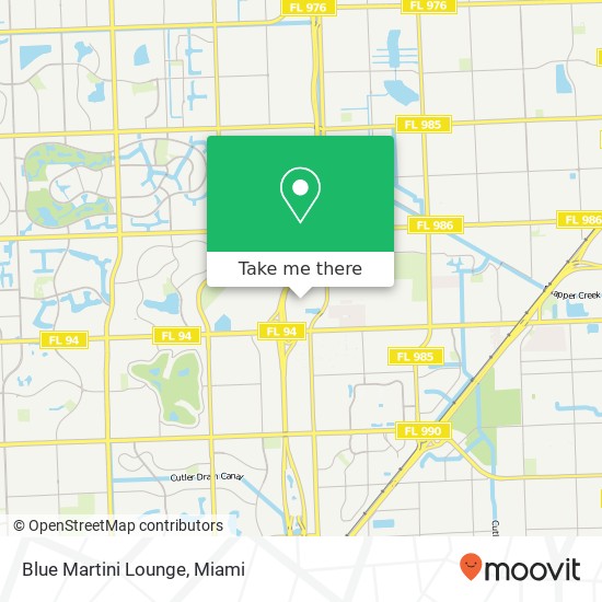 Mapa de Blue Martini Lounge