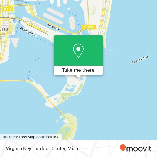 Virginia Key Outdoor Center map