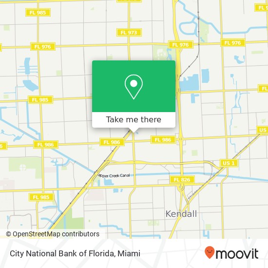 Mapa de City National Bank of Florida