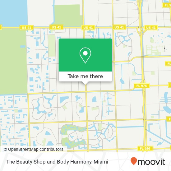 The Beauty Shop and Body Harmony map