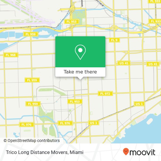 Trico Long Distance Movers map