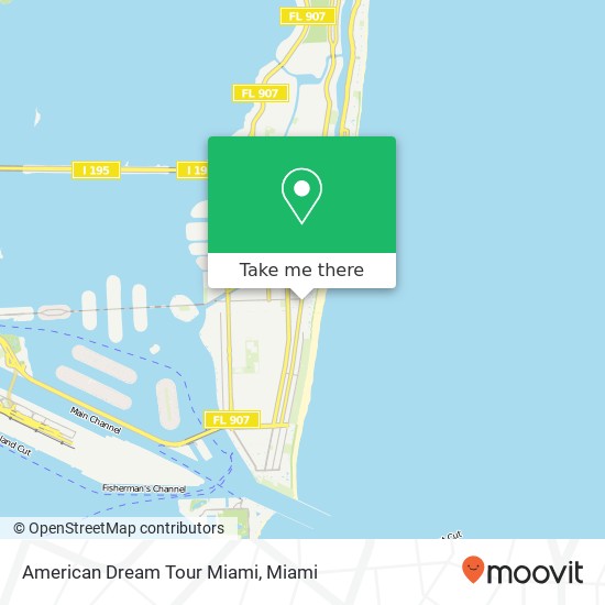 American Dream Tour Miami map