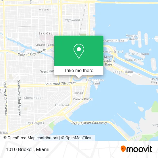 1010 Brickell map