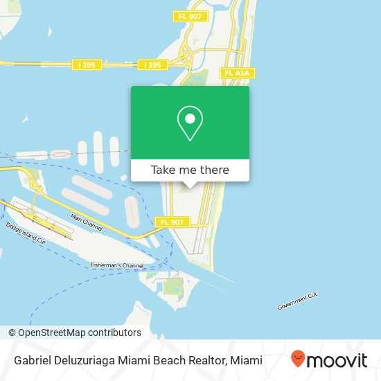 Gabriel Deluzuriaga Miami Beach Realtor map