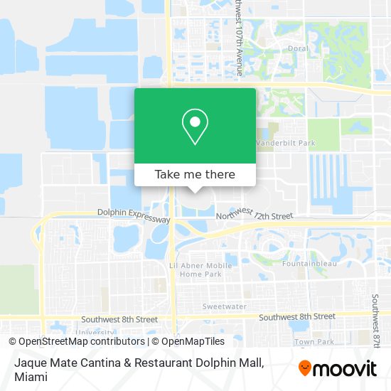 Jaque Mate Cantina & Restaurant Dolphin Mall map