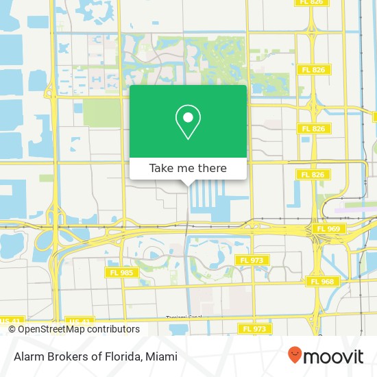 Mapa de Alarm Brokers of Florida