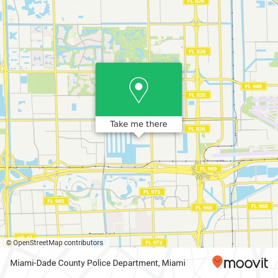 Mapa de Miami-Dade County Police Department