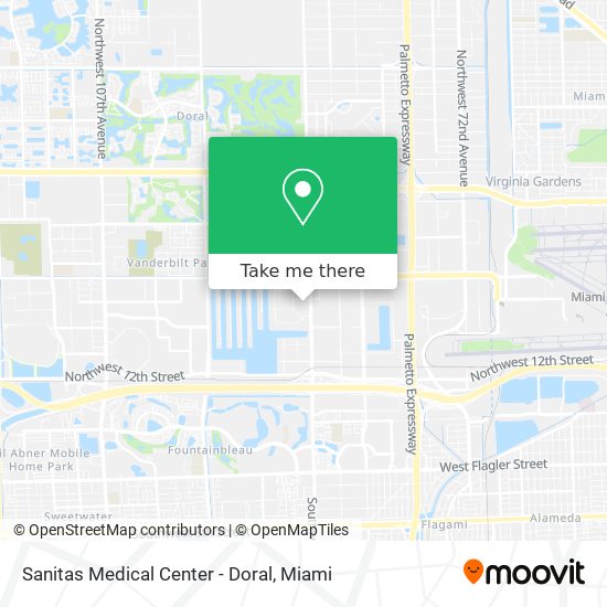 Sanitas Medical Center - Doral map