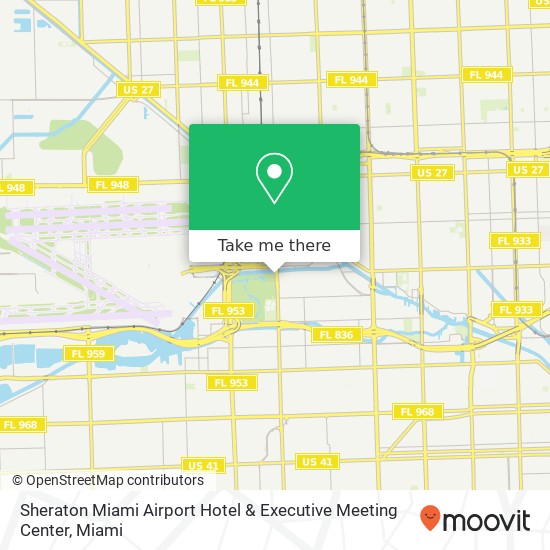 Sheraton Miami Airport Hotel & Executive Meeting Center map