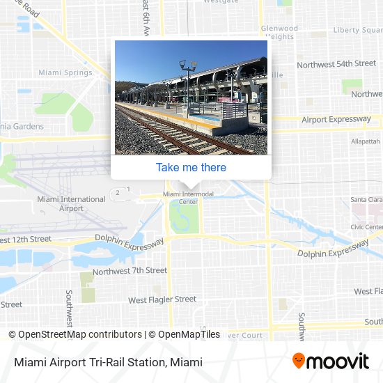 Mapa de Miami Airport Tri-Rail Station