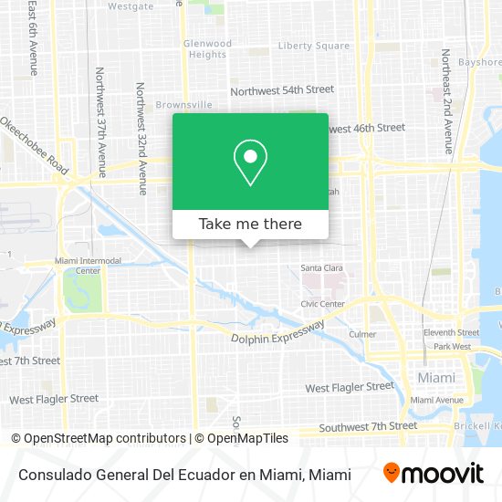 Consulado General Del Ecuador en Miami map