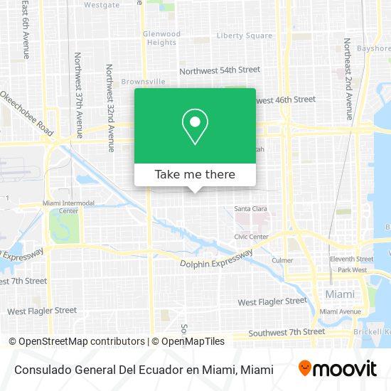 Mapa de Consulado General Del Ecuador en Miami