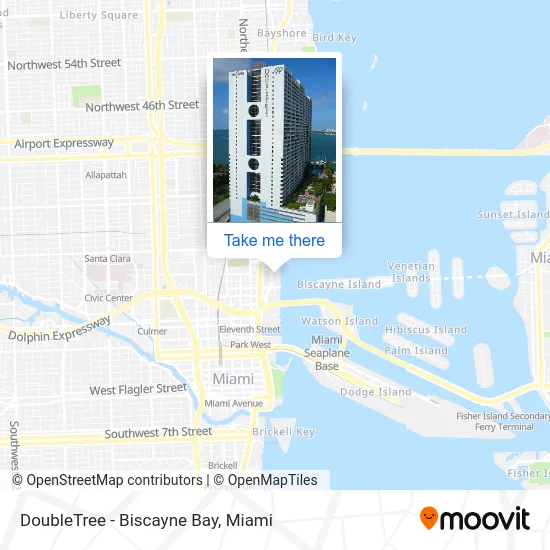 DoubleTree - Biscayne Bay map