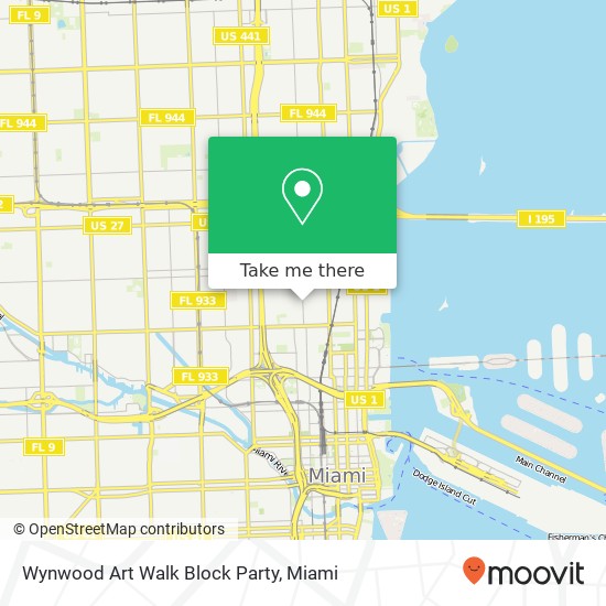 Mapa de Wynwood Art Walk Block Party