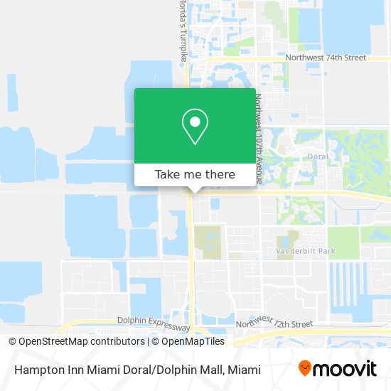 Mapa de Hampton Inn Miami Doral / Dolphin Mall