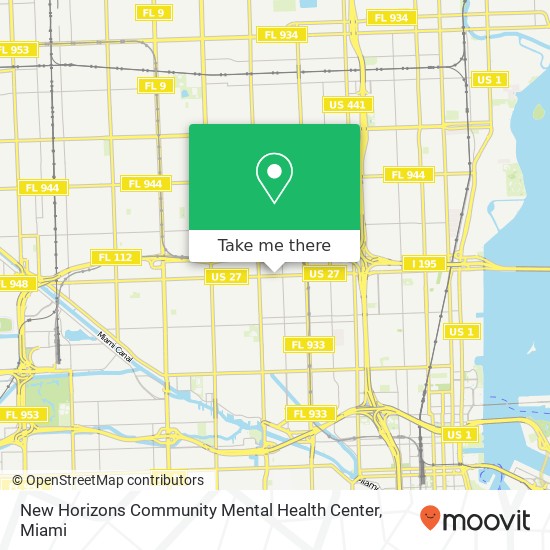 Mapa de New Horizons Community Mental Health Center