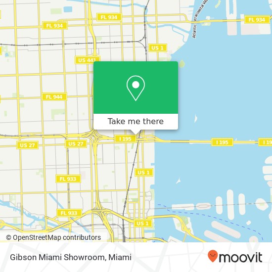 Gibson Miami Showroom map