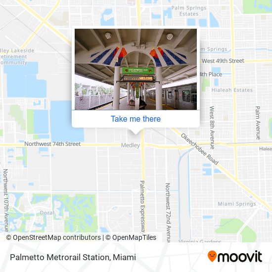 Palmetto Metrorail Station map