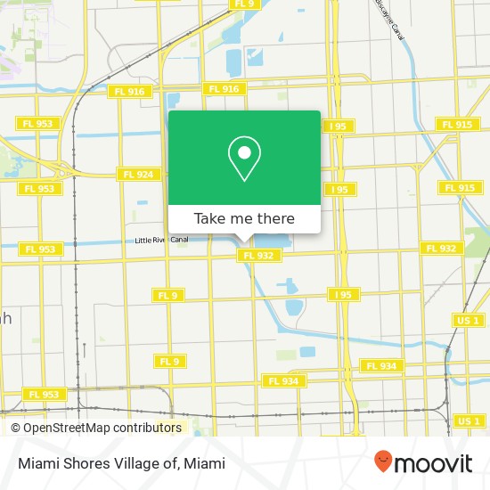 Miami Shores Village of map