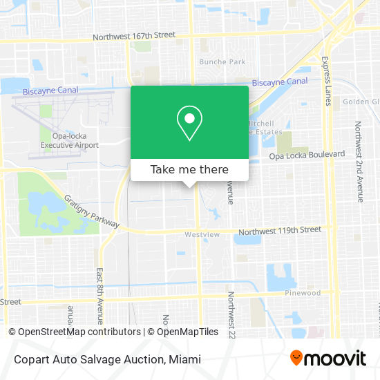 Mapa de Copart Auto Salvage Auction
