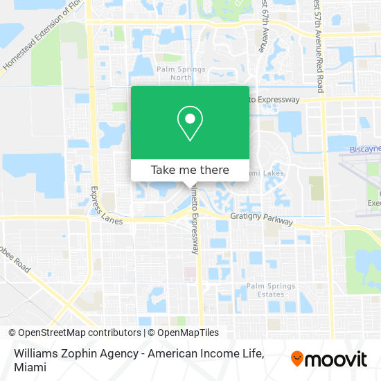 Williams Zophin Agency - American Income Life map