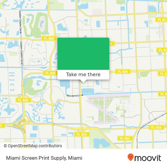 Mapa de Miami Screen Print Supply