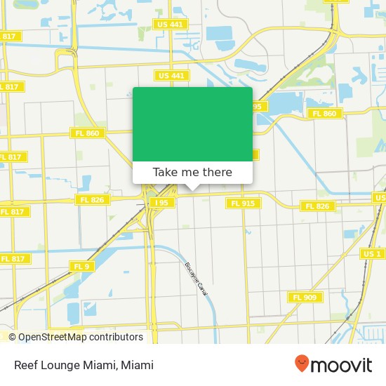 Reef Lounge Miami map