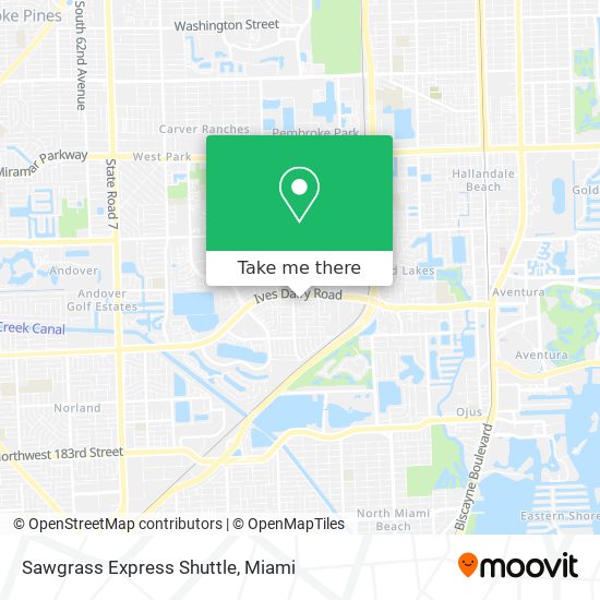 Sawgrass Express Shuttle map