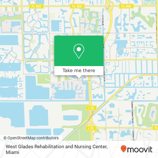 West Glades Rehabilitation and Nursing Center map