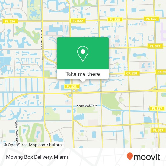 Mapa de Moving Box Delivery