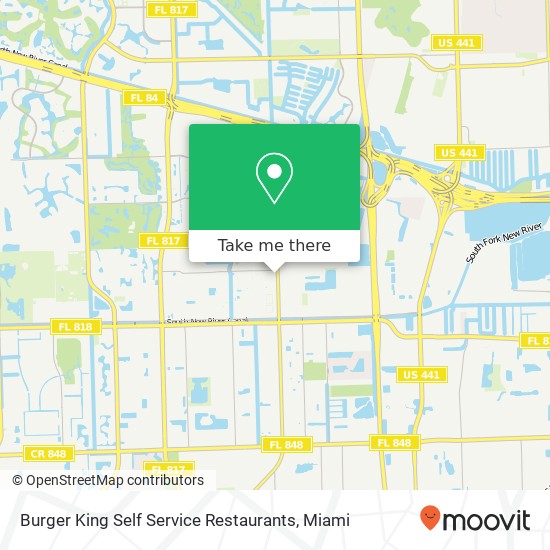 Mapa de Burger King Self Service Restaurants