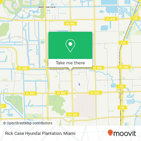 Rick Case Hyundai Plantation map