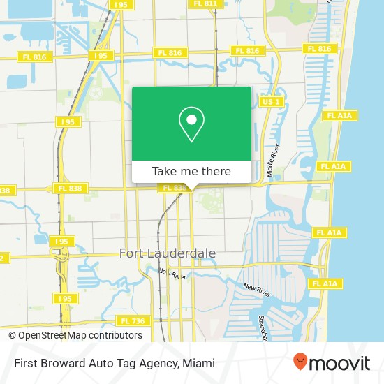 First Broward Auto Tag Agency map